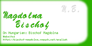magdolna bischof business card